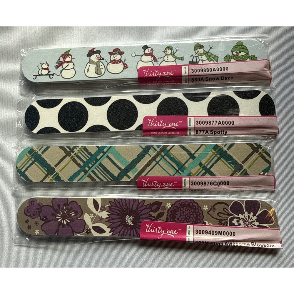 Thirty-One Manicure Nail Files Lot Of 4 NEW‎
